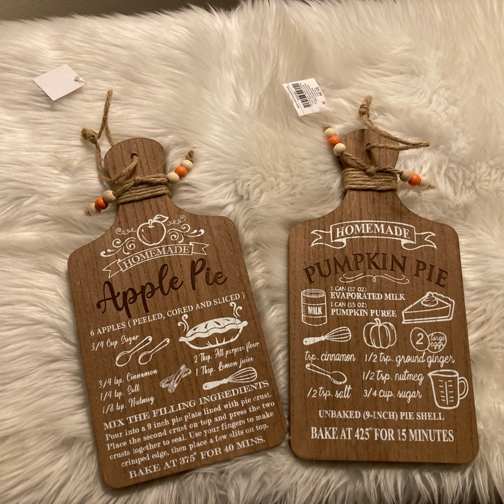Hobby Lobby Rustic Wooden Pie Recipe Boards
